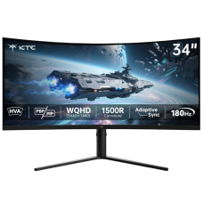 KTC H34S5 34 Inch 2K 180Hz HVA 1500R Curved Gaming Monitor